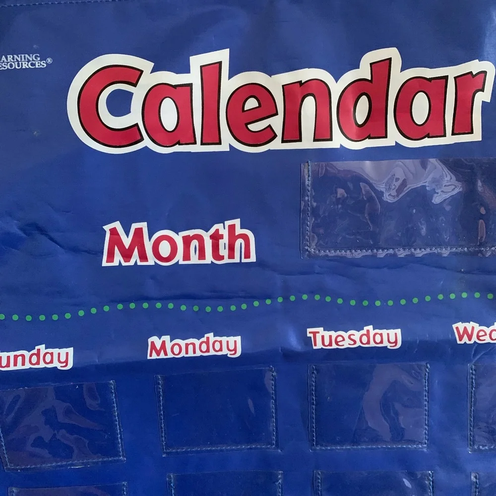 Learning Resources Calendar and Weather Pocket Chart Board Only Very Nice